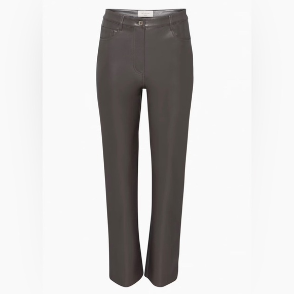 Aritzia Pants - NWOT Wilfred Aritzia Melina Pants Womens Gray Faux Leather High Waisted Size 4